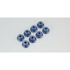 Nylon lock flanged nut M4X5.6 (8pcs) - Blue (1-N4056FN-B)