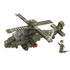 Sluban Army Militair Helicopter bouwstenen set (M38-B0298)