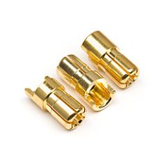 Male gold connectors (6.0mm dia) (3 pcs)