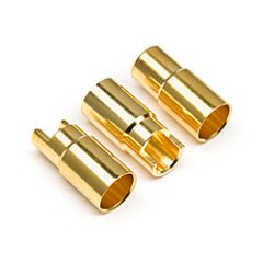 Female gold connectors (6.0mm dia) (3 pcs)