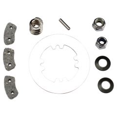 Rebuild kit, slipper clutch (steel disc/ friction pads (3)/ spring (2)/ 2x9.8mm pin/ 5x8mm mw/ 5.0mm nl (1)/ 4.0mm nl (1)) (for revo & maxx trucks)