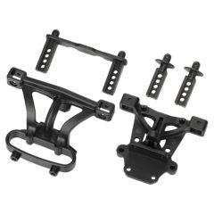 Body mounts, front & rear/ body mount posts, front & rear