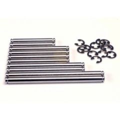 Suspension pin set, hard chrome (w/ e-clips)