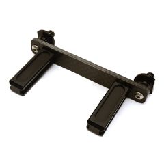 Adjustable Front Body Mount & Post Set, black - Traxxas TRX-4