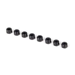 Traxxas - Nuts, 3mm nylon locking, black (8) (TRX-2745X)