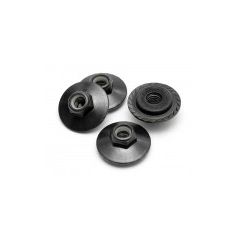 HPI - Flanged lock nut m5x8mm (black/4pcs) (Z680)