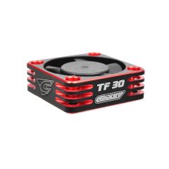 Team Corally - Ultra High Speed Cooling Fan TF-30 w/BEC connector - 30mm - Color Black - Red