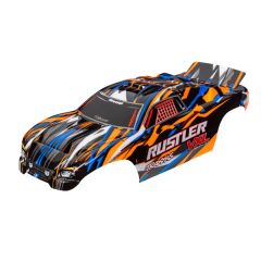 Traxxas - Body, Rustler VXL, orange (painted, decals applied) (TRX-3726T)