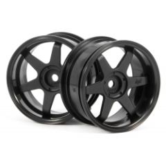 HPI - Te37 Wheel 26mm Black (6mm Offset) (3846)