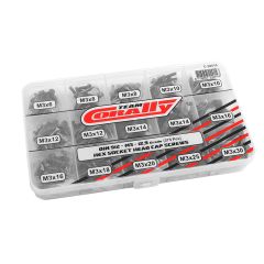 Team Corally - Socket Head Hex schroeven set M3 - Zwart (375 pcs)