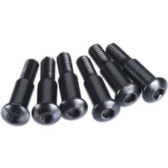 M3x4x15mm Hex Socket Button Head Shoulder Screw - Black  (6pcs) (AX31073)