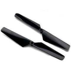 Rotor blade set, black (2)/ 1.6x5mm BCS (2)