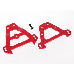 Traxxas - Bulkhead tie bars, front & rear (red-anodized aluminum) (TRX-5323R)