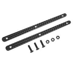 Team Corally - Chassis Brace Stiffener - Rear - fits part C-00180-103 - Graphite 2.5mm - 2 pcs