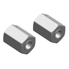 Team Corally - Wheel Hex Adapter - Front - Aluminum - 2 pcs