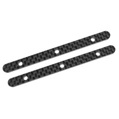 Team Corally - Chassis Brace Stiffener - Rear - fits part C-00180-016 - Graphite 2.5mm - 2 pcs