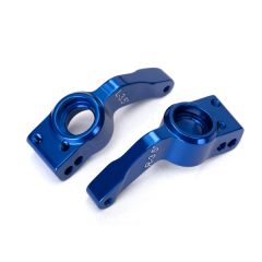 Axle carriers, rear, 6061-T6 aluminum, left & right (blue-anodized) (TRX-6455)