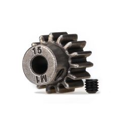 Gear, 15-T pinion (1.0 metric pitch) (fits 5mm shaft)/ set screw (TRX-6487X)