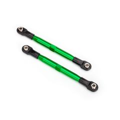 Toe links (TUBES green-anodized, 7075-T6 aluminum, stronger than titanium) (87mm) (TRX-6742G)