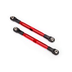 Toe links (TUBES red-anodized, 7075-T6 aluminum, stronger than titanium) (87mm) (TRX-6742R)