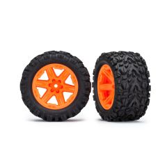 Traxxas Tires & wheels Talon (Orange), assembled, glued (2.8") (TSM rated) (2) (TRX-6773A)