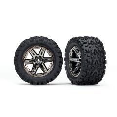 Traxxas Tires & wheels Talon (Black Chrome), assembled,glued (2.8) (TSM rated) (TRX-6773X)