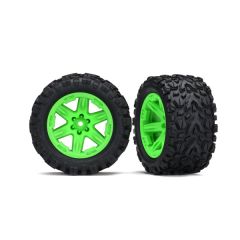 Traxxas Tires & wheels Talon (Green), assembled, glued (TSM) (TRX-6774G)