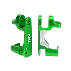 Caster blocks (c-hubs), aluminum, left & right (green-anodized) (TRX-6832G)