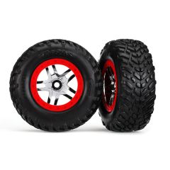 Tires & wheels, assembled, glued (S1 compound) (SCT Split-Spoke) (4WD f/r, 2WD rear) (TSM rated)