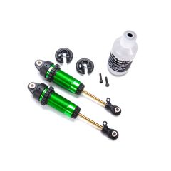 Shocks, GTR XX-long green-anodized, PTFE-coated bodies with TiN shafts (fully assembled, without springs) (2) (TRX-7462G)