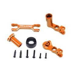 Traxxas - Steering bellcranks (left & right)/ draglink (6061-T6 aluminum, orange-anodized) (fits XRT) (TRX-7843-ORNG)