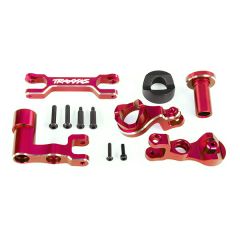 Traxxas - Steering bellcranks (left & right)/ draglink (6061-T6 aluminum, red-anodized) (fits XRT) (TRX-7843-RED)