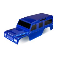 Body, Land Rover Defender, blue (painted)/ decals (TRX-8011T)