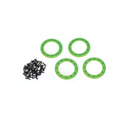 Beadlock rings, green (1.9") (aluminum) (4)/ 2x10 CS (48) (TRX-8169G)