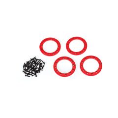 Traxxas - Beadlock rings, orange (1.9") (aluminum) (4)/ 2x10 CS (48) (TRX-8169R)