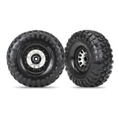 Traxxas - Tires & wheels, assembled  (Method Race Wheels 105 Beadlock 2.2" black chrome beadlock wheels, Canyon Trail 5.3x2.2" tires, foam inserts) (1 left, 1 right) (TRX-8172)