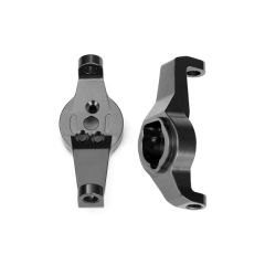 Caster blocks, 6061-T6 aluminum (charcoal gray-anodized), left and right (TRX-8232A)