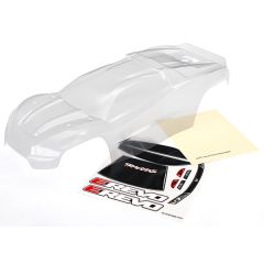 Body, E-Revo (clear, requires painting)/window, grill, lights decal sheet (TRX-8611)