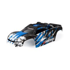 Body, E-Revo, blue/ window, grill, lights decal sheet (TRX-8611X)