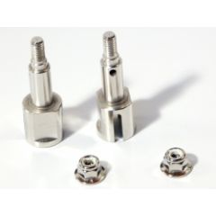 Axle 8 x 9 x 44mm (counterclockwise threaded/silver/2pcs)