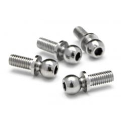 Ball 4.3x11.5mm (4-40/hex socket/silver/4pcs) (86196)