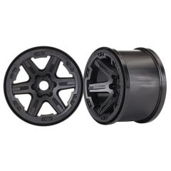 Wheels, 3.8" (black) (2) (17mm splined) (TRX-8671)