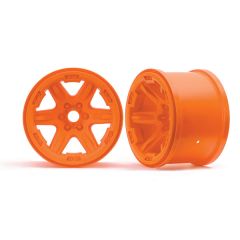 Wheels, 3.8" (orange) (2) (17mm splined) (TRX-8671A)