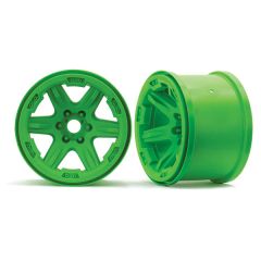 Wheels, 3.8" (green) (2) (17mm splined) (TRX-8671G)