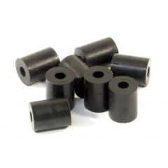 Rubber tube 3 x 8  10mm (shaped/black/8pcs)