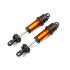 Shocks, GT-Maxx, aluminum (orange-anodized) (fully assembled w/o springs) (2) (TRX-8961T)