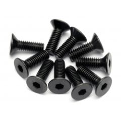 HPI - Flat head screw m4x12mm (hex socket/10pcs) (94530)