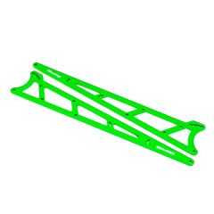 Traxxas - Side plates, wheelie bar, green (aluminum) (2) (TRX-9462G)