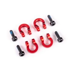 Traxxas - Bumper D-rings, front or rear, 6061-T6 aluminum (red-anodized) (TRX-9734R)