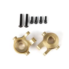 Traxxas - Steering blocks, brass (7 grams) (left & right)/ 2.5x12mm BCS (with threadlock) (2)/ 2x6mm SS (with threadlock) (4) (TRX-9737)